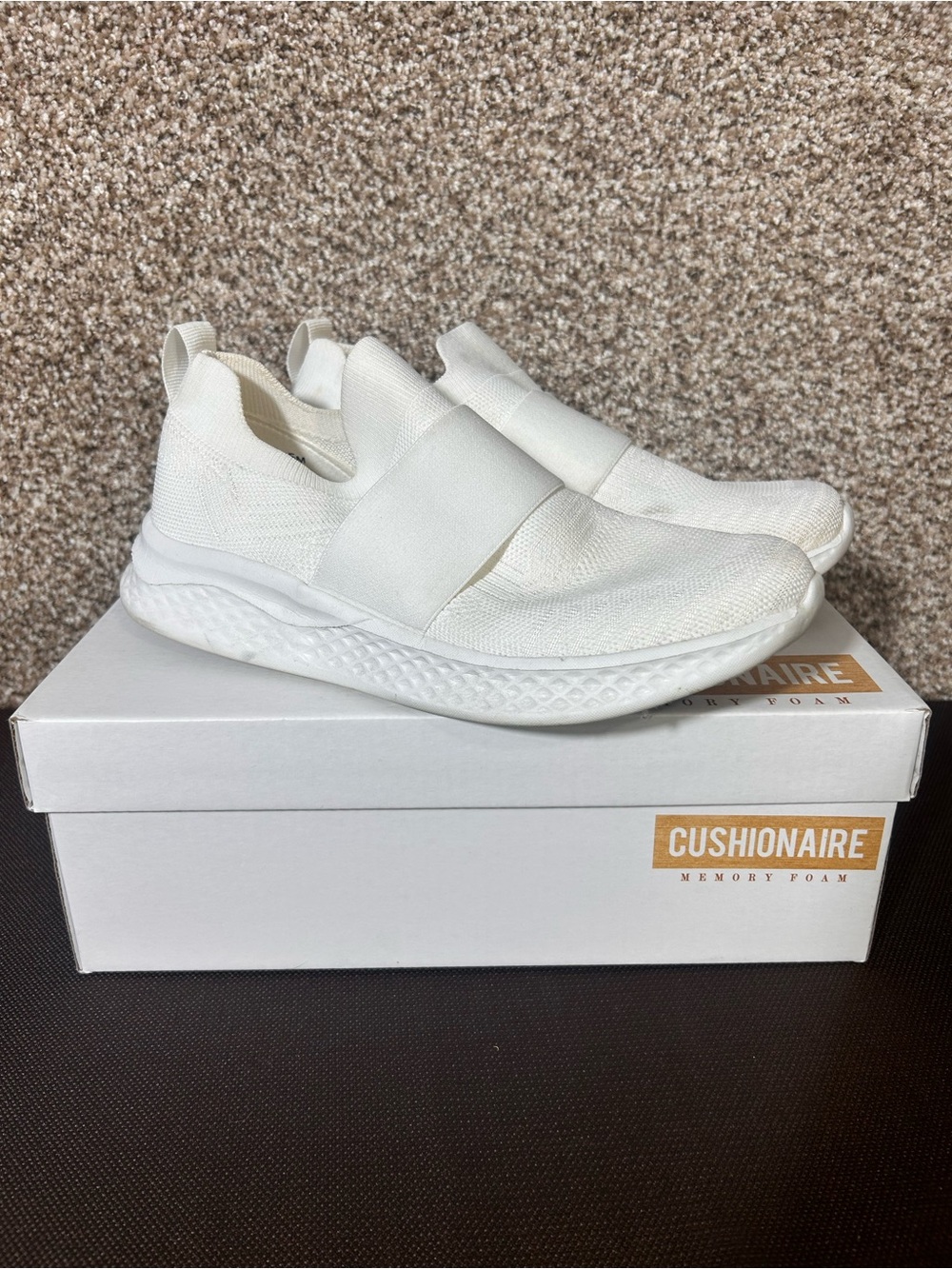 White Slip-On Athletic Sneakers